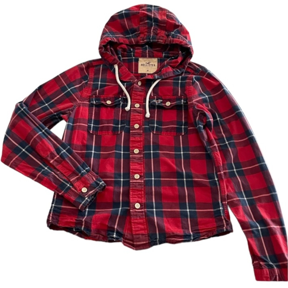 Plaid Hollister button down shirt/ jacket